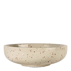 Sagaform Ditte serveringsskål 21x7 cm beige/burgunder
