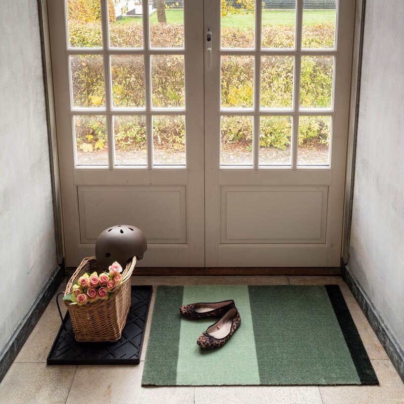 Tica Copenhagen Stripes horisontal gulvmatte 90x60 cm green