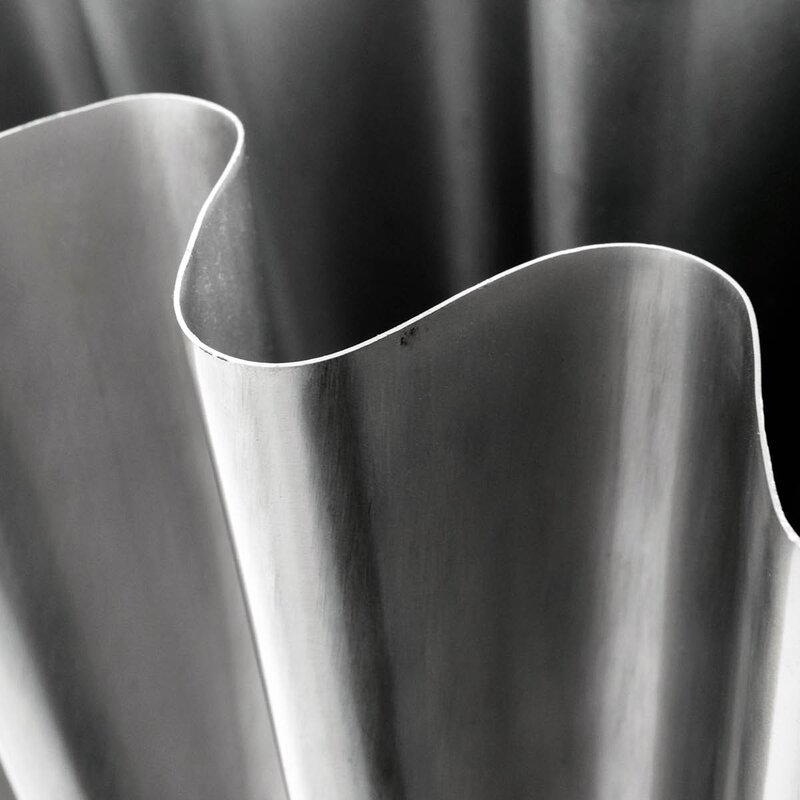 House Doctor Flood vase 30 cm børstet sølvfinish