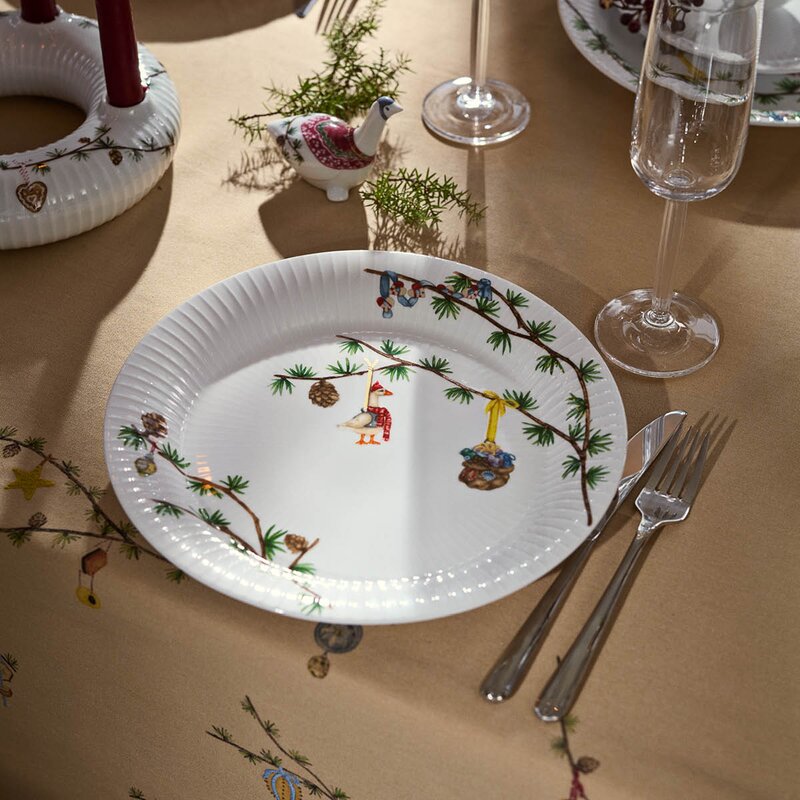 Kähler Hammershøi Christmas tallerken 27 cm hvit m/dekor