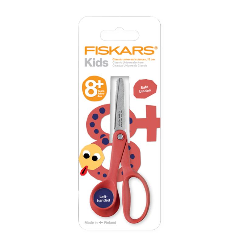 Fiskars First barnesaks venstrehendt 13 cm rød
