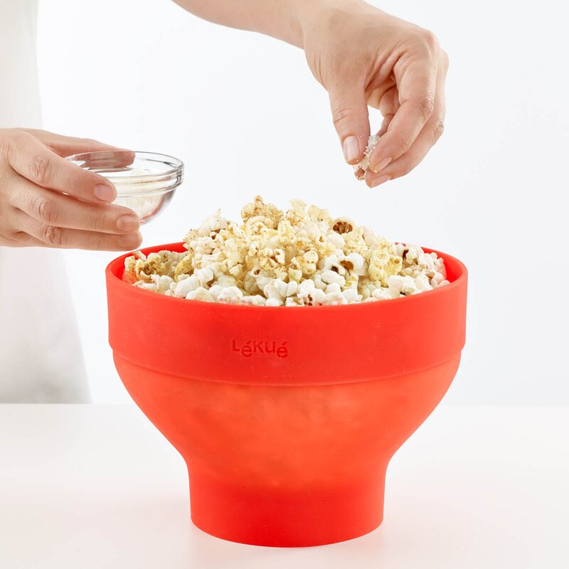 Lékué Popcornmaker for mikrobølgeovn 2,8 L rød