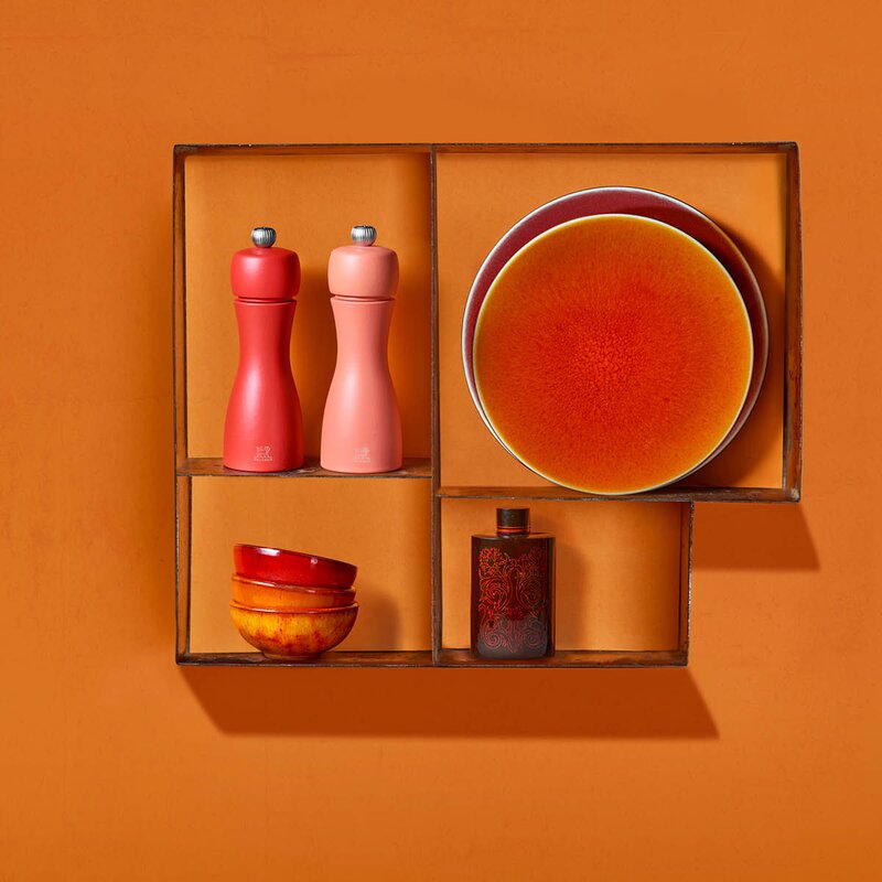 Peugeot Tahiti duo kvernsett 15 cm orange/rød 