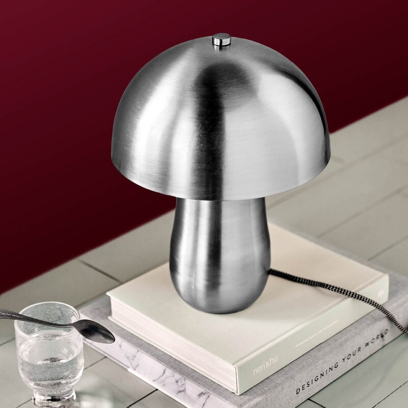 House Doctor Bordlampe Roomie 33x25 cm børstet sølvfinish