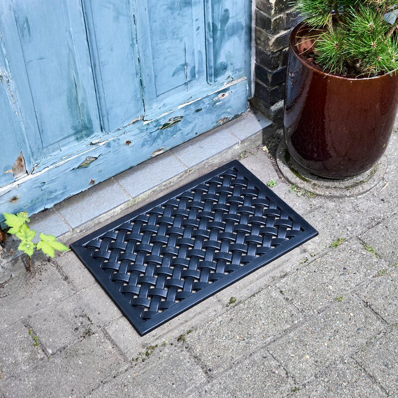 House Doctor Braid dørmatte flettet 60x40 cm svart