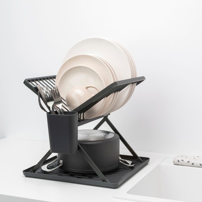 Brabantia SinkSide sammenleggbart oppvaskstativ 31,5x33x37 cm svart