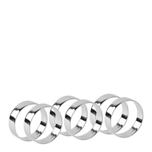 Broste Copenhagen Ring serviettring 4,5 cm 6 stk silver finish