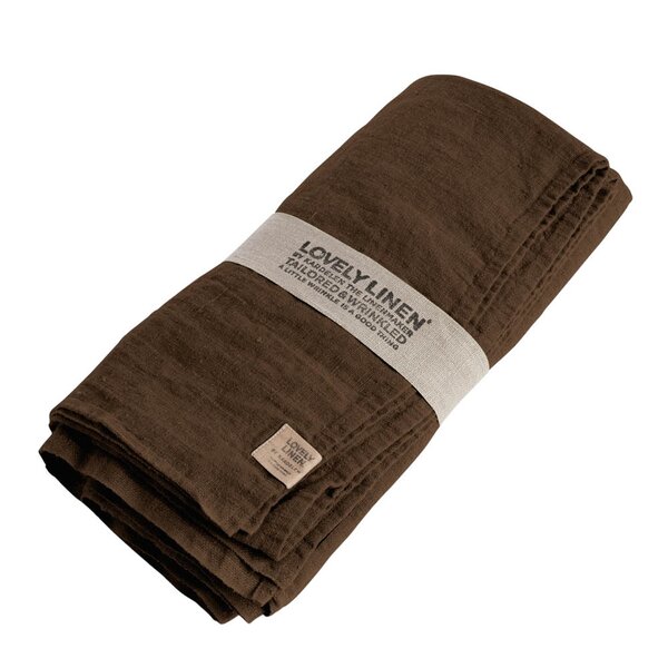 Lovley Linen Lovely bordduk lin 145x250 cm Chocolate