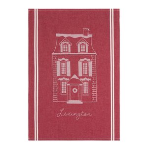 Lexington Original kjøkkenhåndkle House jacquard 50x70 cm rød/hvit