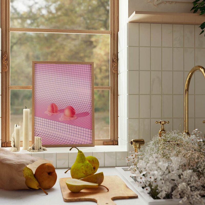 Poster & Frame Rikke Mønster poster 50x70 cm peach