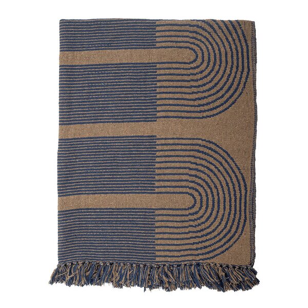 Bloomingville Pledd Tiffanie 160x130 cm blå