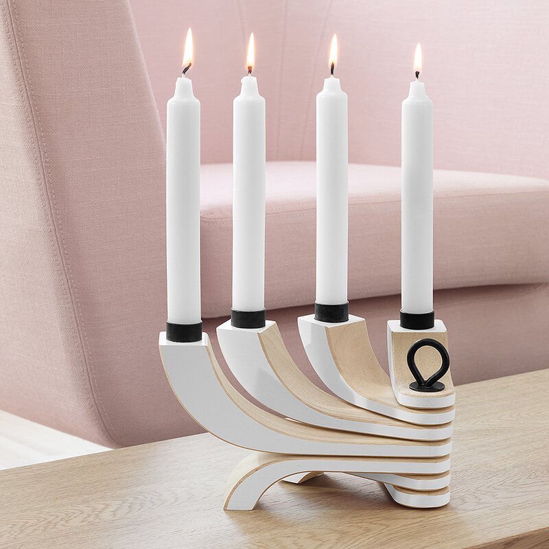 Design House Stockholm Nordic Light lysestake 20,5 cm hvit