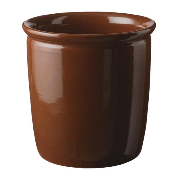 Knabstrup Keramik Syltekrukke 4L brun