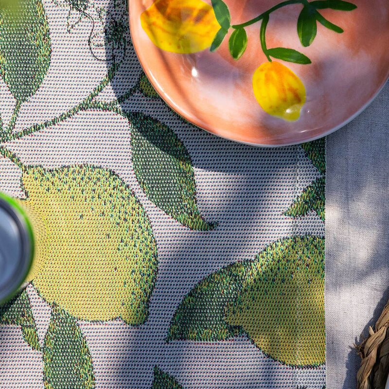 Ekelund Citroner bordløper 35x120 cm gul