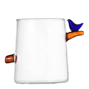 Ichendorf Milano Birds glass 32 cl fugl blå