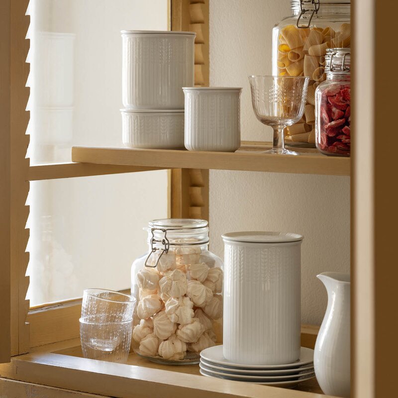 Rörstrand  Swedish Grace krukke M 0,8L snø/hvit