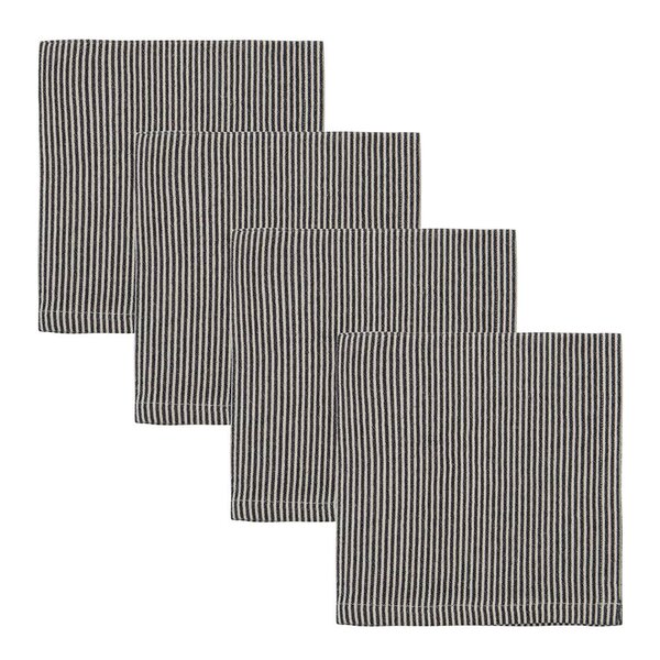 House Doctor Block serviett 40x40 cm 4 stk sand/svart