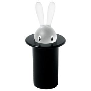 Alessi Magic Bunny tannpirkeholder svart