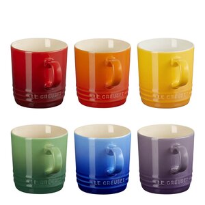 Le Creuset Rainbow kaffekrus 20 cl 6 stk 