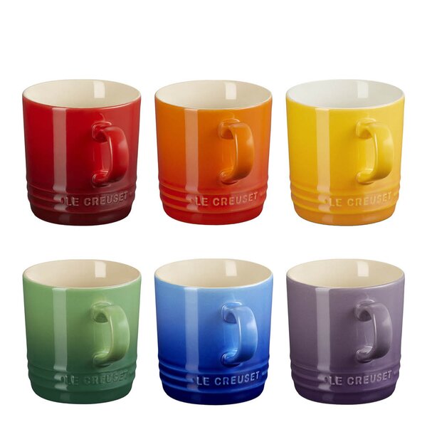 Le Creuset Rainbow kaffekrus 20 cl 6 stk 
