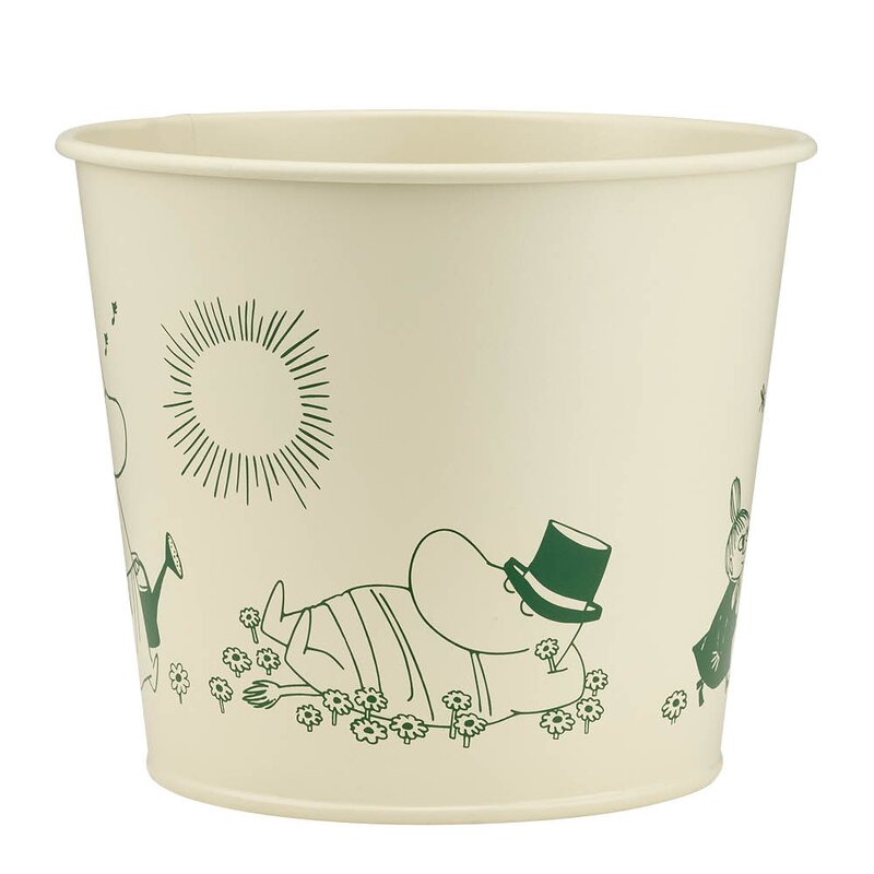 Muurla Mummi metallpotte 16 cm naturhvit