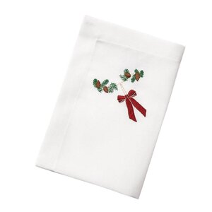 Langkilde & Søn Juleserviett med mørkerød sløyfe 50x50 cm