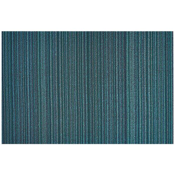 Chilewich Skinny Stripe dørmatte 61x91 cm turquoise