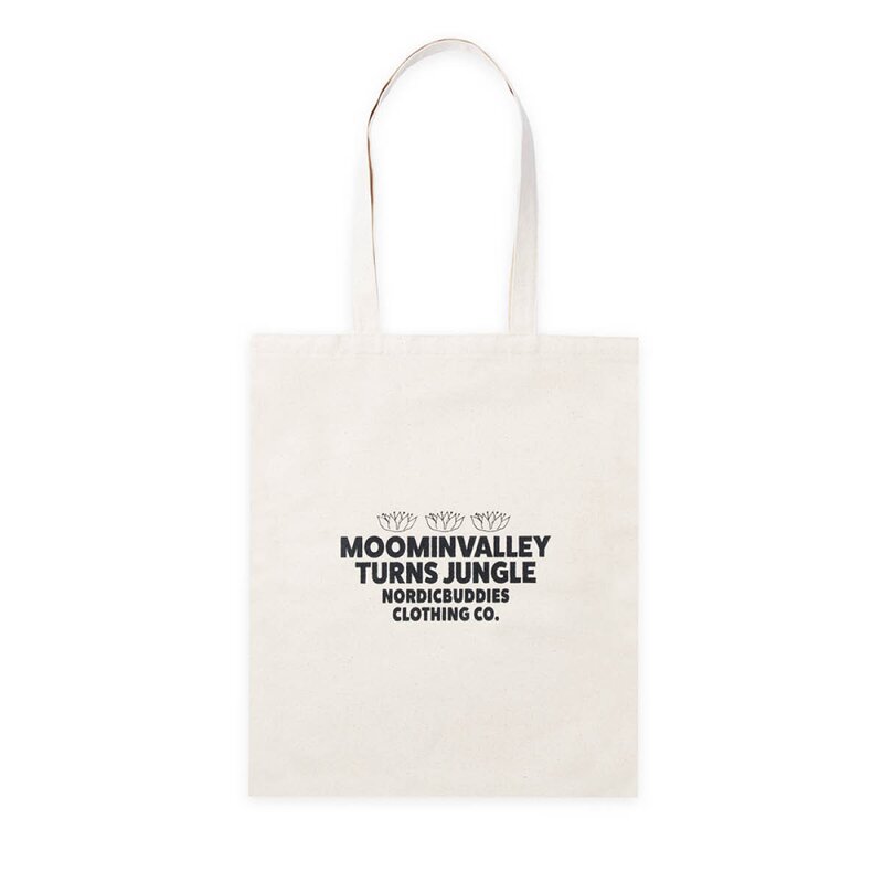 Nordicbuddies Mummi 80 år handlenett 38,5x42 cm Jungel beige