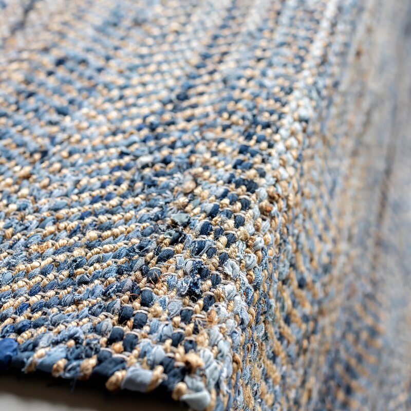 Lone Tepper Bay denim ryeteppe 130x190 cm denimblå