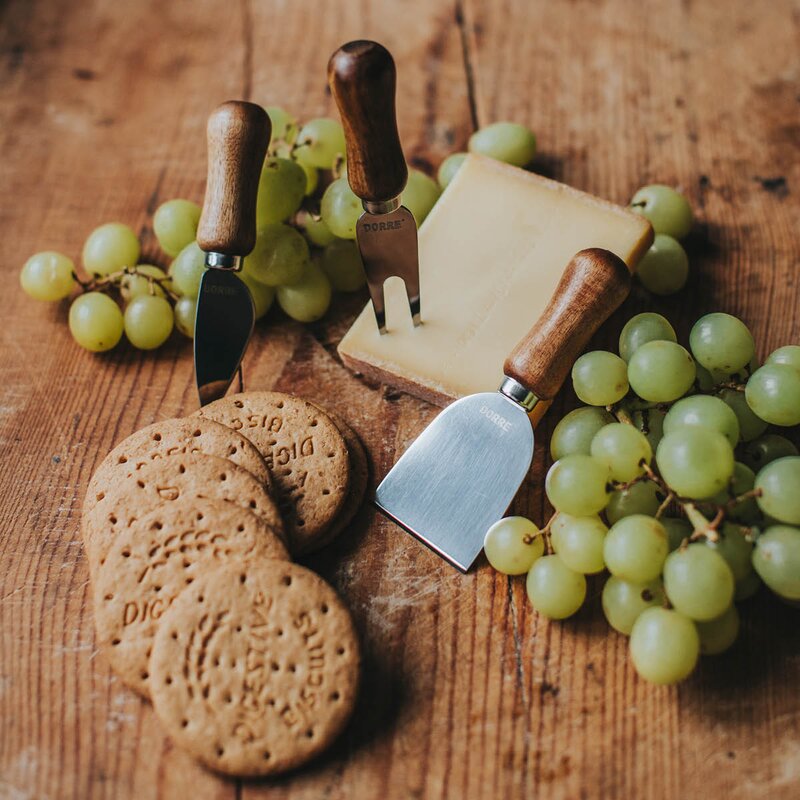 Dorre Olva ostekniver 13 cm 3 stk akasietre/rustfritt stål