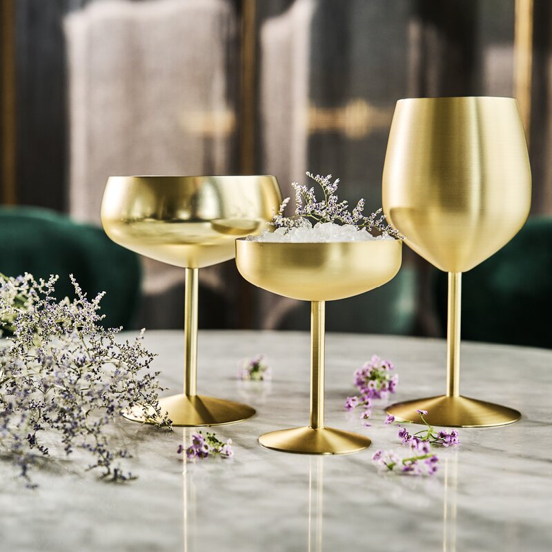 Modern House Sontell Gold champagneglass 18 cl stål/gull