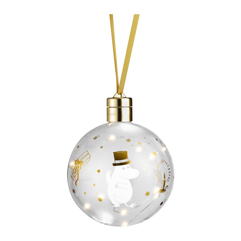 Muurla Mummi kule med LED lys 11 cm gnistrende stjerner