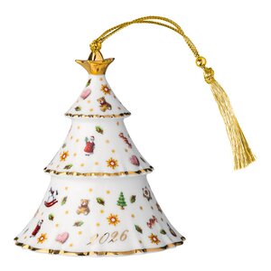 Villeroy & Boch Christmas Classic ornament juletre med 2026 logo