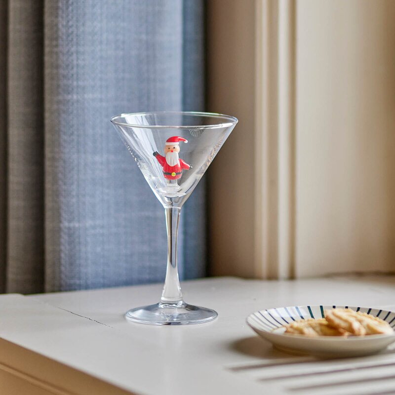 Bloomingville Misa cocktailglass 17 cl 4 stk klar julemotiv