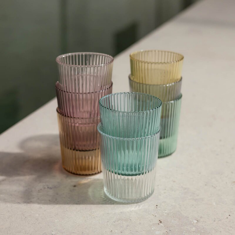 Paveau Ribbed Elegance glass Broome 25 cl burgunder