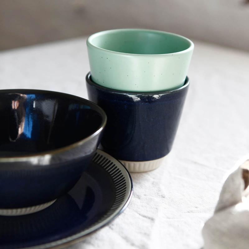Knabstrup Keramik Colorit tallerken 19 cm marineblå