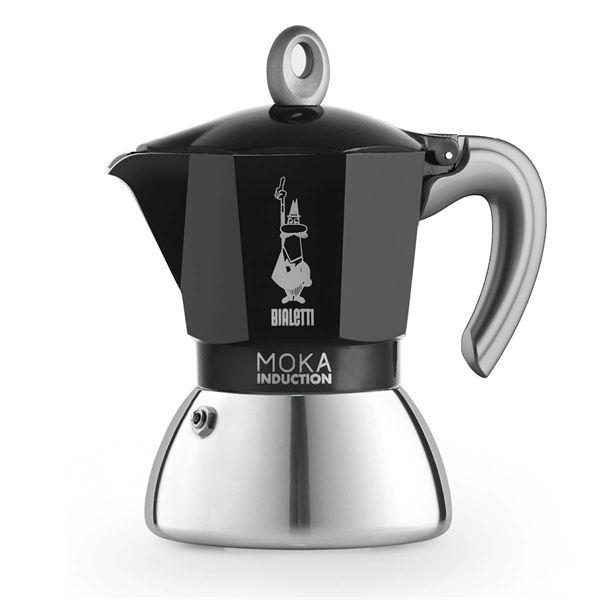 Bialetti Moka induksjon espressokoker 4 kopper svart