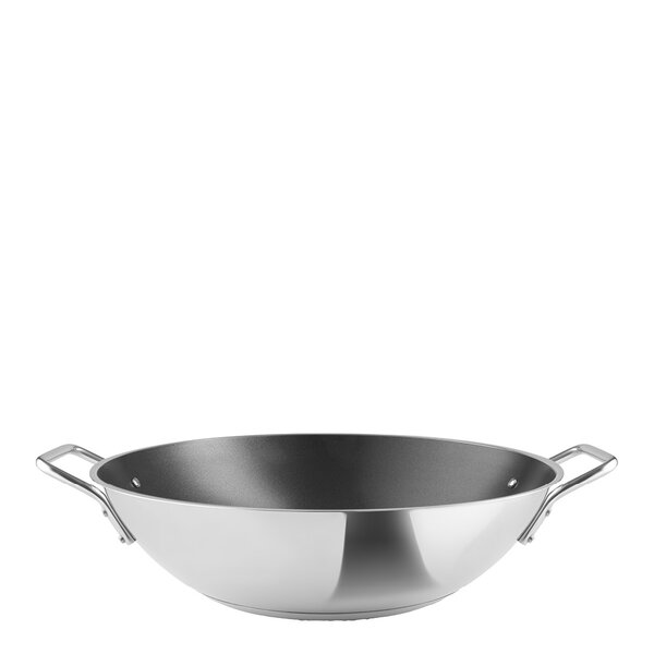 Eva Trio Stainless Steel wok 5L 32 cm keramisk Slip-Let® belegg