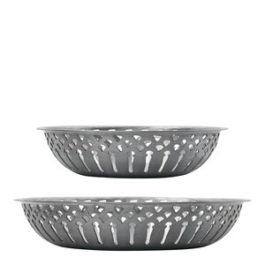 Nicolas Vahé Brødkurv 2 stk antikk sølvfinish