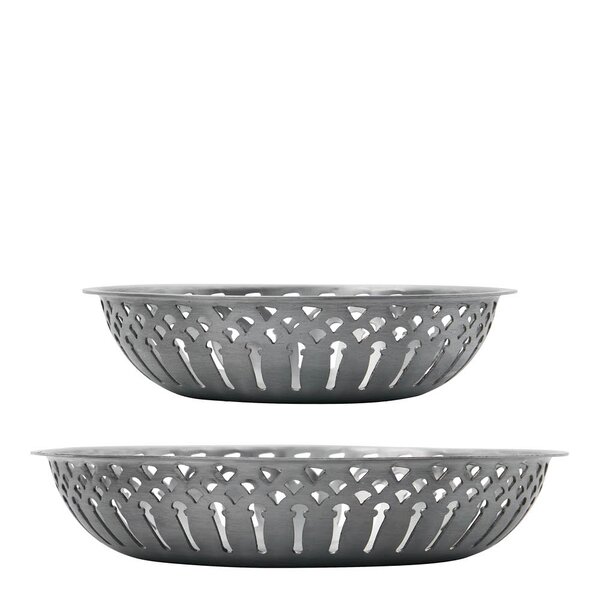 Nicolas Vahé Brødkurv 2 stk antikk sølvfinish