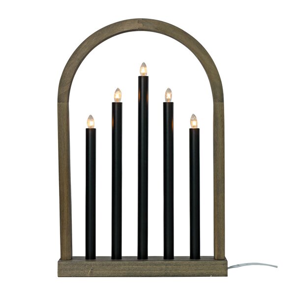 Aneta Lighting Oslo adventsstake 49 cm gråbeis/svart