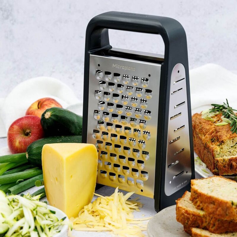 Microplane Professional rivjern Box Grater PureCut 5-i-1 mørk grå
