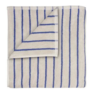 Blomus Arto badehåndkle 140x70 cm beige/blå tynne striper