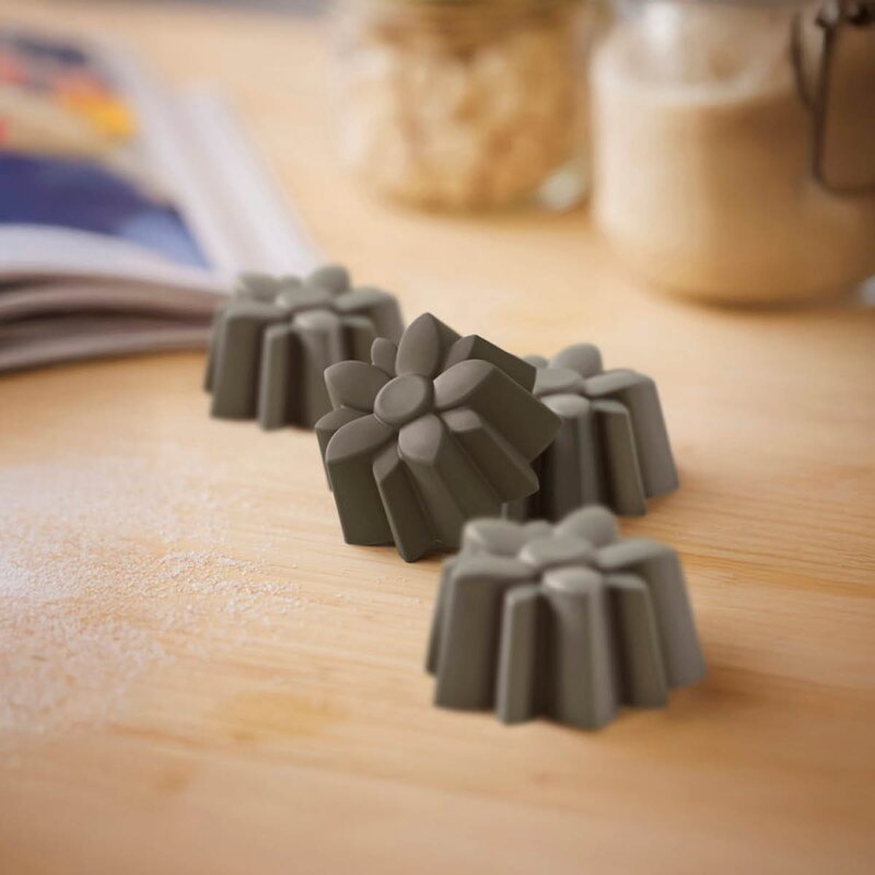Blomsterbergs Muffinsform blomst for 6 muffins silikon latte