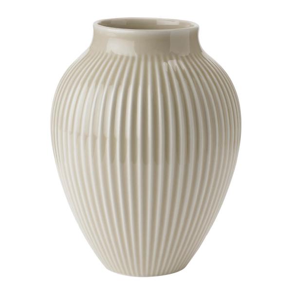 Knabstrup Keramik – Ripple vase 20 cm sand