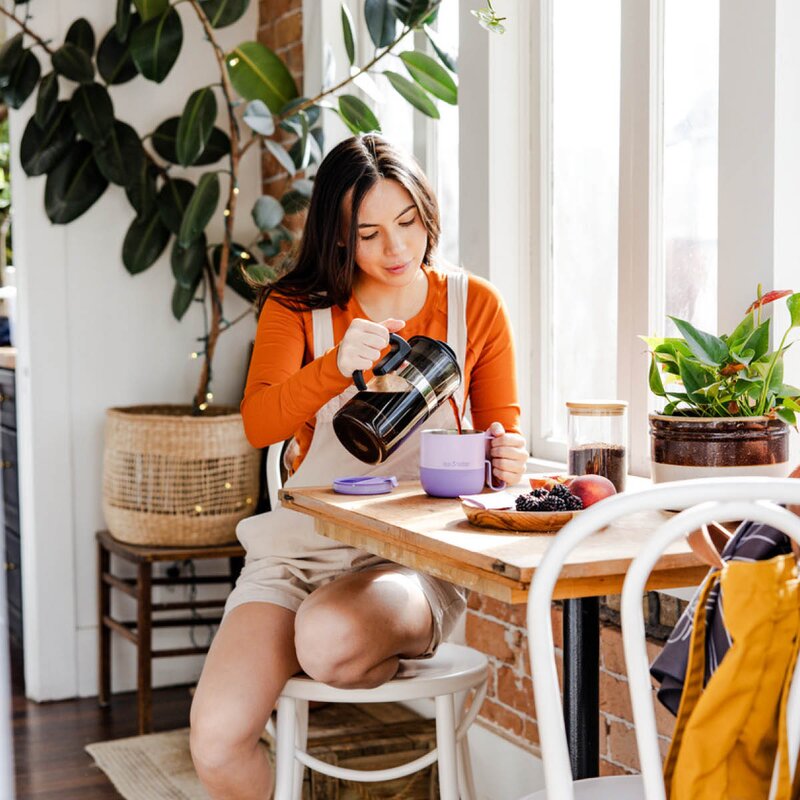 Klean Kanteen Rise kopp 41 cl med flipplokk Orchid Bloom