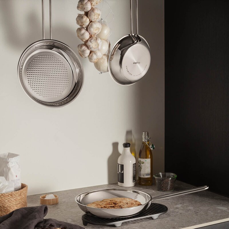 Eva Trio Stainless Steel stekepannesett 2 stk 24 cm + 28 cm honeycomb
