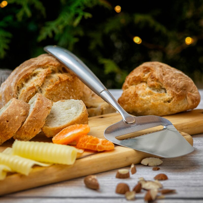 Bjørklund Kvitfjell ostehøvel med riller 23 cm stål