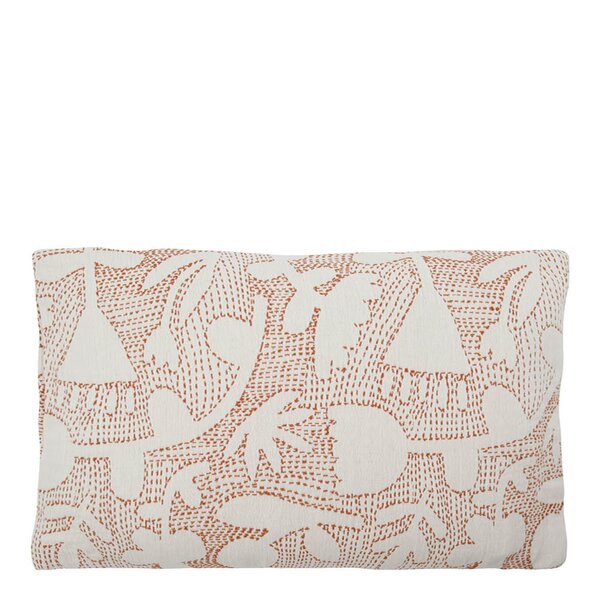 House Doctor Sari putetrekk i bomull 50x30 cm off-white/brun