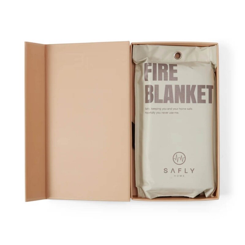 Safly Coffee Table Book med brannteppe 16x28 cm beige